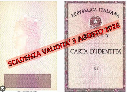 STOP ALLE CARTE IDENTITA' CARTACEE: DAL 3 AGOSTO 2026 NON SARANNO PIU' VALIDE